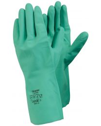 Tegera by Ejendals 18601 Green Nitrile Chemical Protection Gloves Flock Lined Oil and Grease Resistant For All round Work 