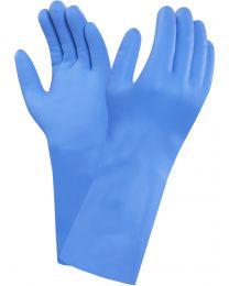 Ansell 37-501 Ex. Marigold G25B Blue Nitrile Chemical Resistant Gloves