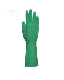 Unigloves Allsafe Green Latex Household Rubber Gloves